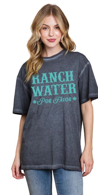 Zutter Black 'Ranch Water' Women's Short Sleeve T-Shirt K7755-9424-BLK