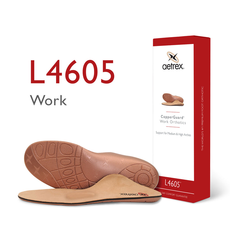 Aetrex L4605 Men's Work Orthotics W/Metatarsal Support L4605