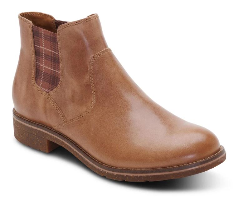 Aetrex Tan Kaylee Arch Support Women's Chelsea Boots LB654