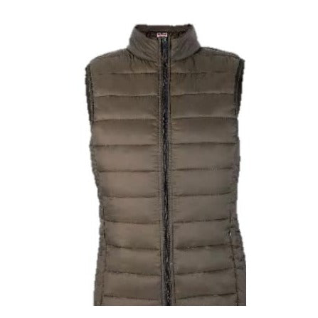 Lee Hanton Olive Women's Full Zip Puffer Vest LV806-OLIVE