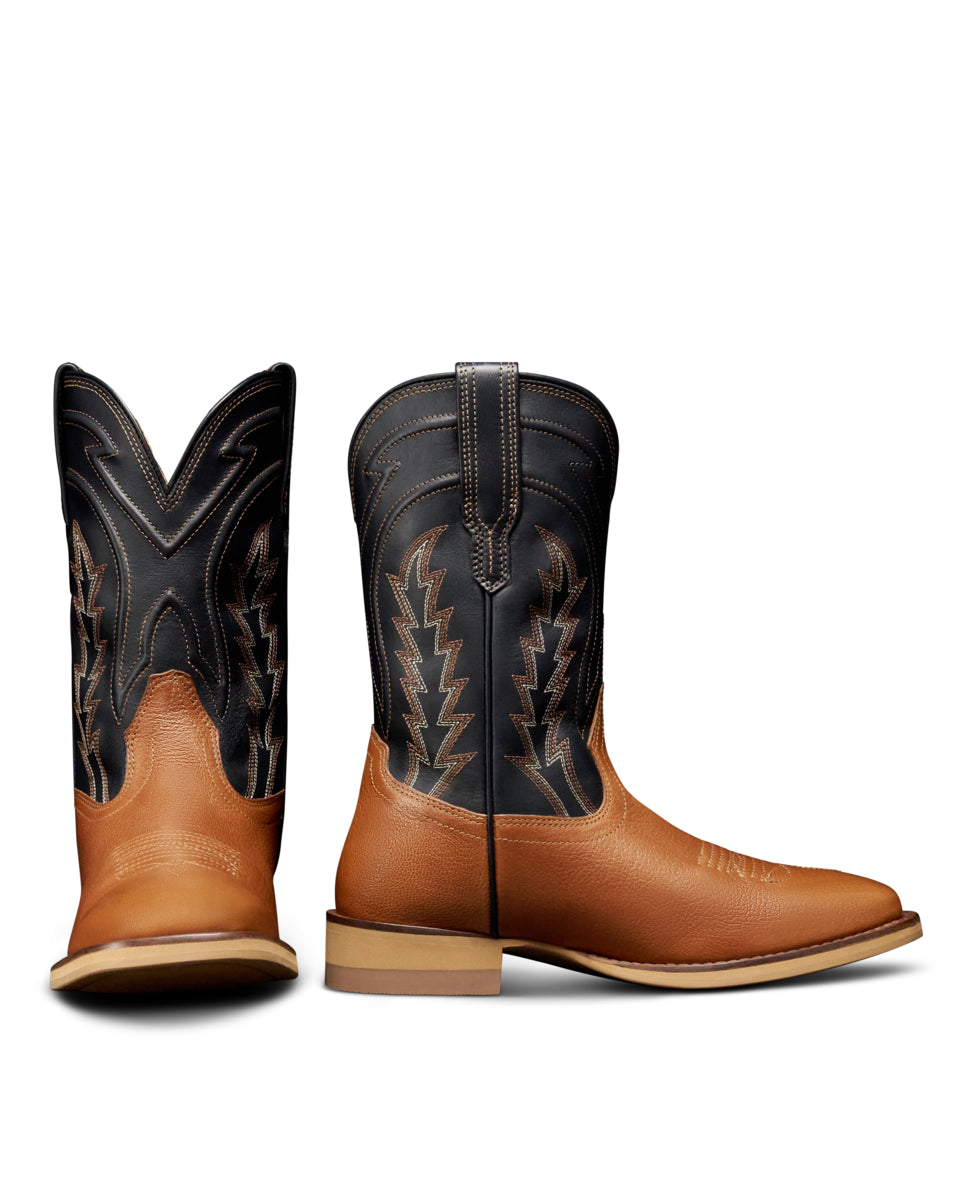 Tecovas Tan The Doc Kid Square Toe Boys' Goat Cowboy Boots M80001TAN