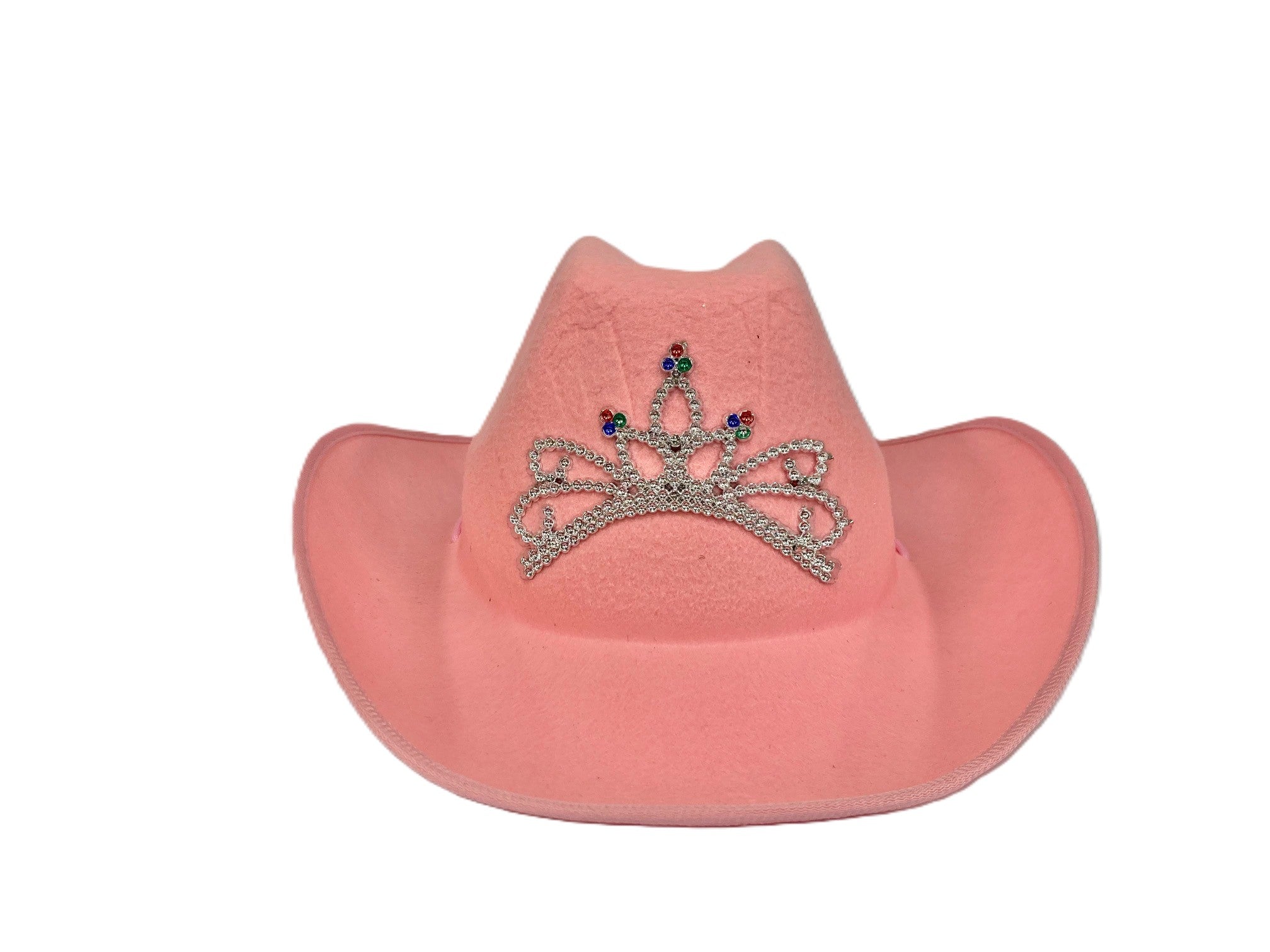 Lebo's Pink Girl's Western Hat with Tiara on the Front MB12 PINK