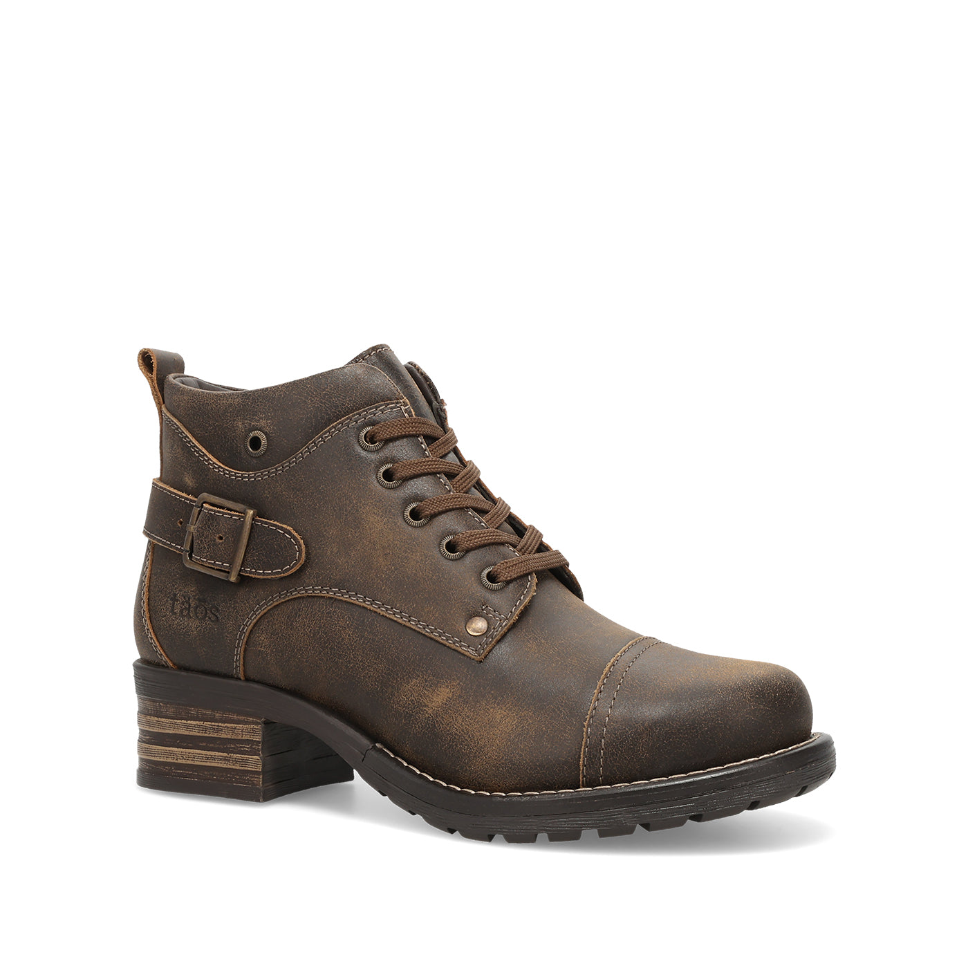 Taos Brown Distressed Mini Crave Women's Boots MCR-14212-BRND