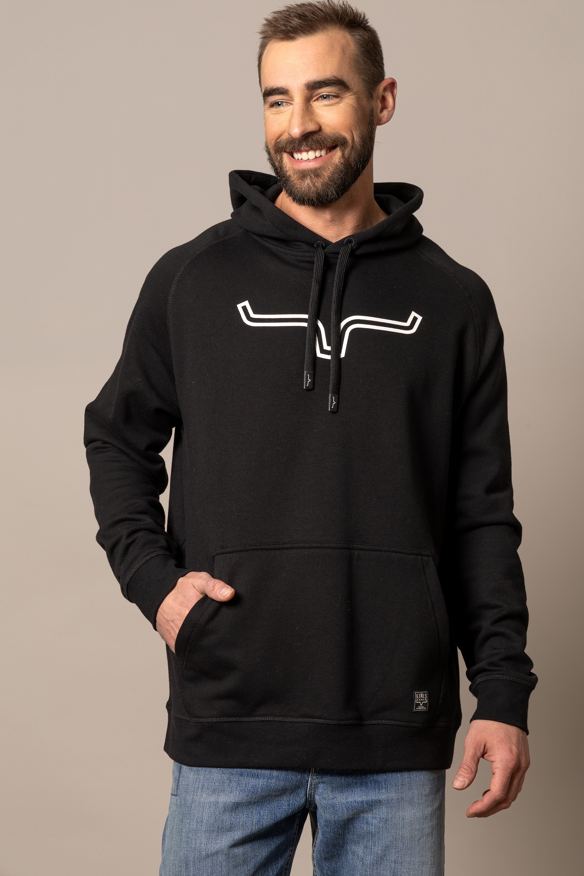 Kimes Ranch Black/White Outlier Men's Hoodie MHO0000011BK001