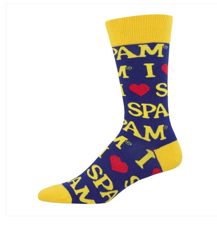 Socksmith Spam blue Men's Crew Socks MNC680-SPM
