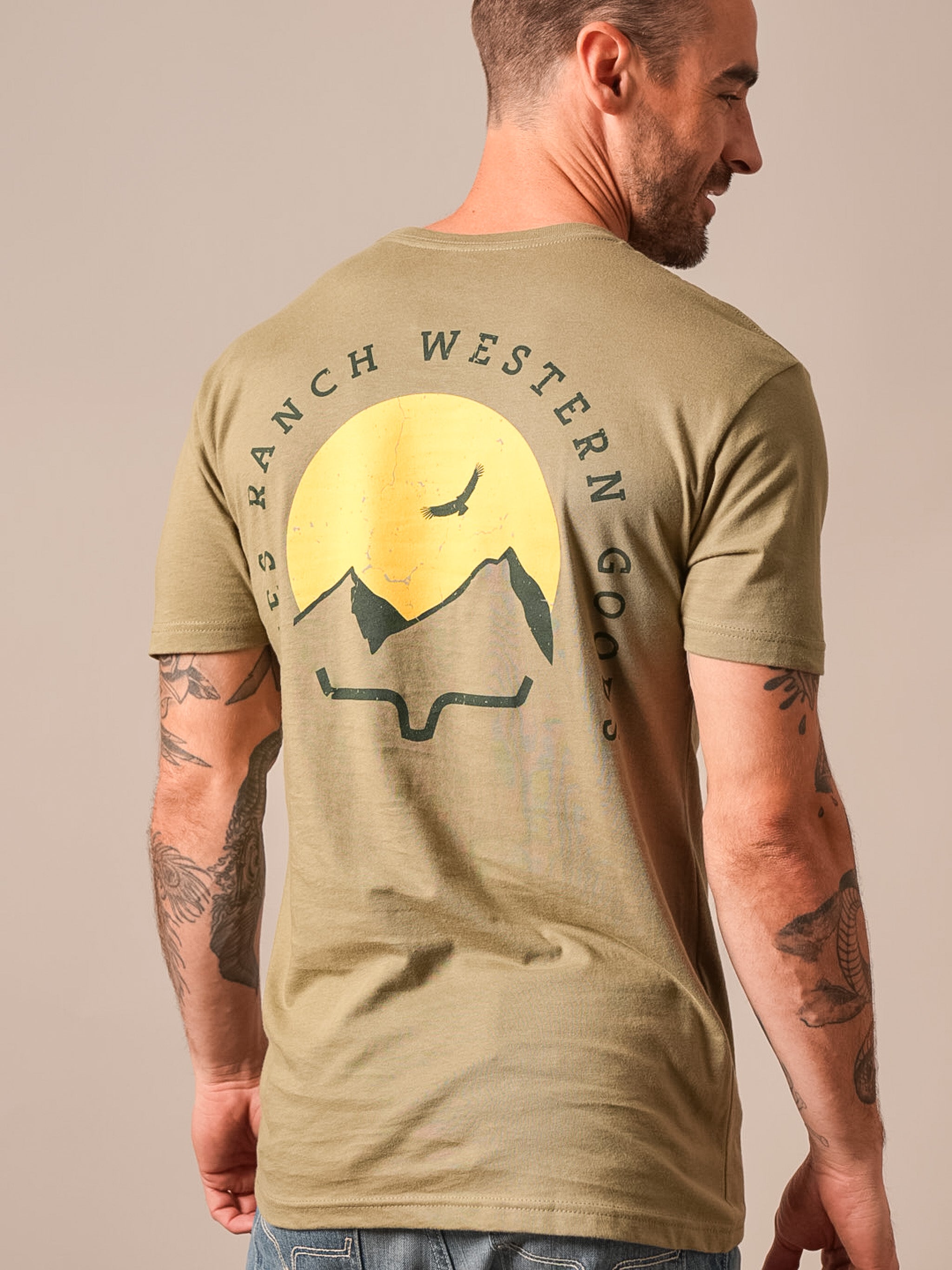 Kimes Ranch Light Olive Flying High T-Shirt MSH0000174-LO