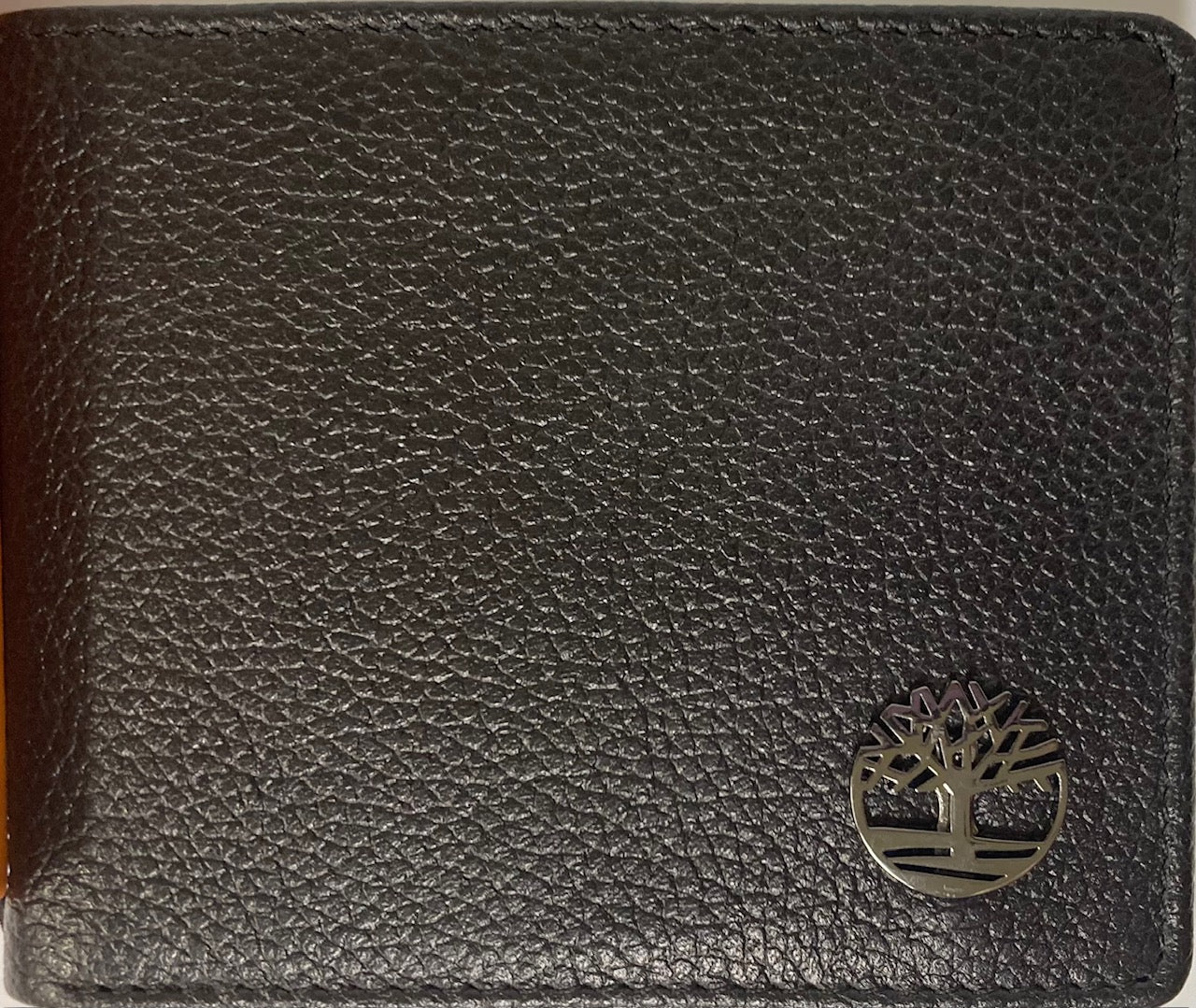 Timberland Black Genuine Leather Passcase Wallet NP0727/08