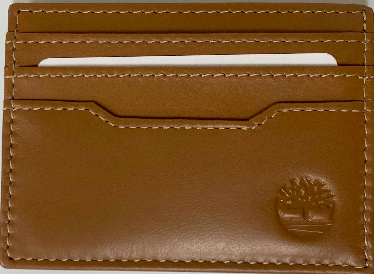 Timberland Cognac Genuine Leather Magnetic Front Pocket Wallet NP0757/35