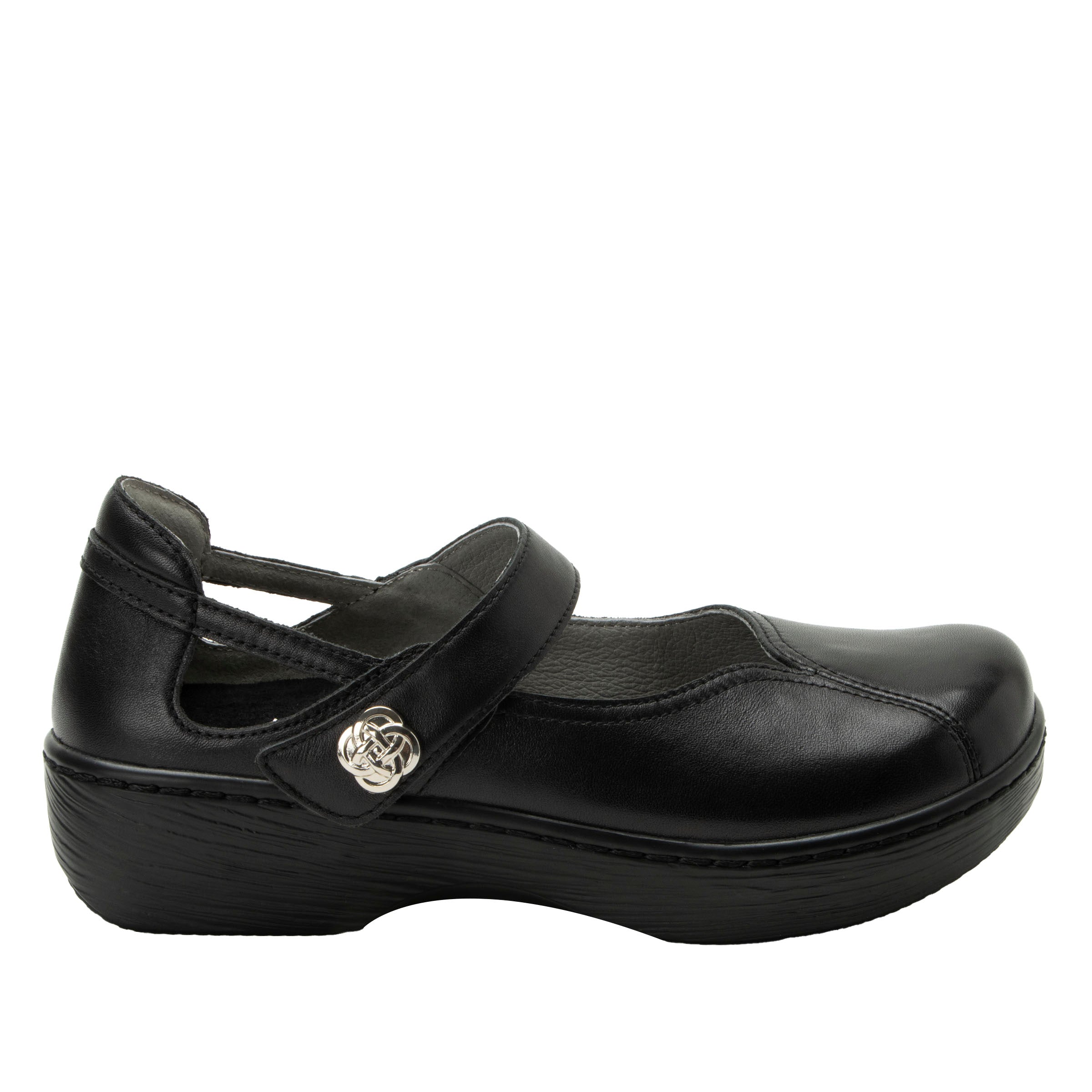 Alegria Black Onika Women's Mary Jane Shoes with Rocker Bottom ONI-601