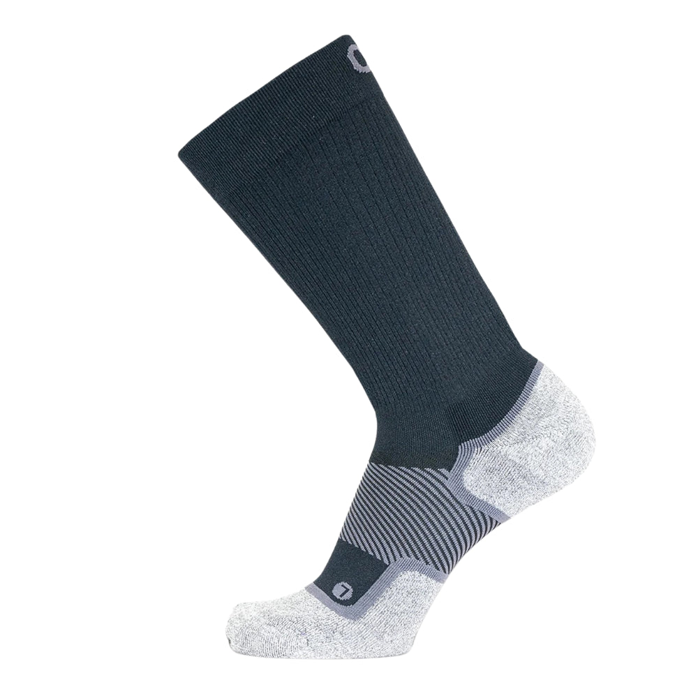 OS1st Black WP4 Wide Wellness Diabetic Performance Crew Socks OS1-3834X-BLACK
