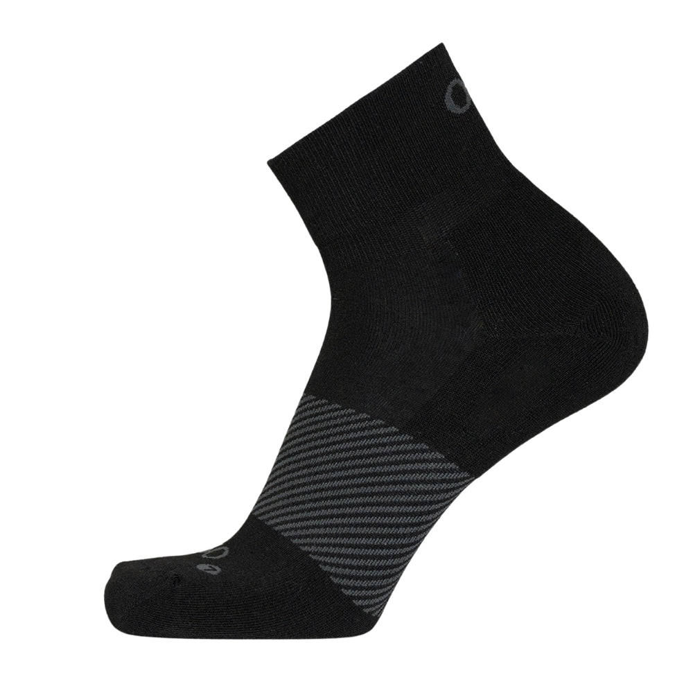 OS1st Black Wicked Comfort Quarter Crew Socks OS1-9644-BLACK