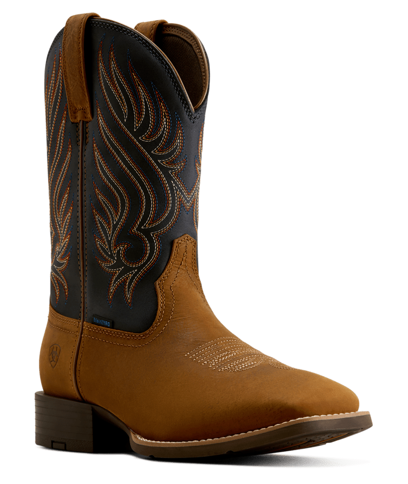 Ariat TanBark Sport Riggs Men's Waterproof Wide Square Toe Cowboy Boots 10080270