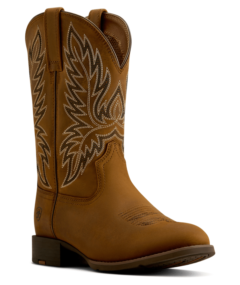 Ariat Distressed Brown Sport Stockman Men's U Toe Cowboy Boots 10080534