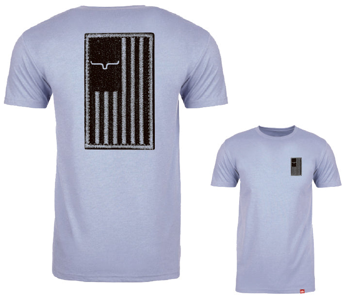 Kimes Ranch Heather Columbia Blue 'Patched' Men's T-Shirt MSH0000132-CB