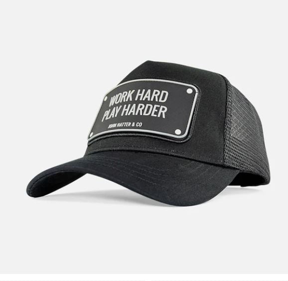 John Hatter and Co. Black Work Hard Rubber Cap R-1073-U00