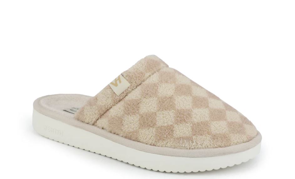 Vintage Havana Brown Checkered Relax-8 Women's Slippers RELAX-8