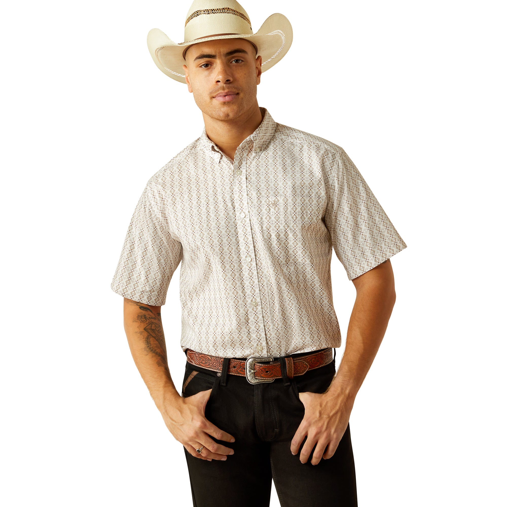 Ariat Sand Carlo Men's Collared Classic Fit Button Front Shirt 10059009