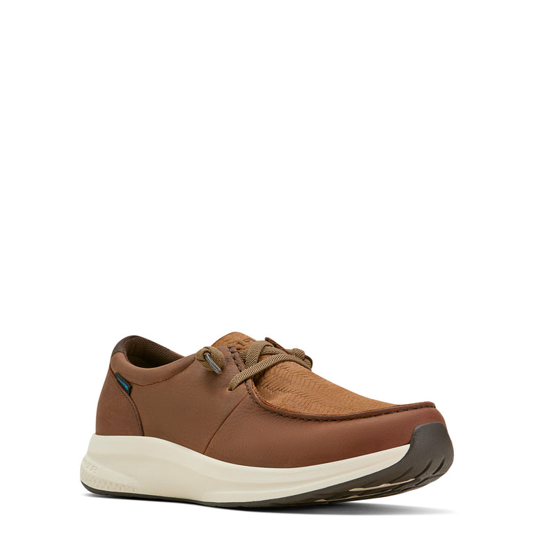 NEW ARIAT men\'s buckeye waterproof shoe in brown/tan woven embossed Amazon.com | Ariat Men main image 4