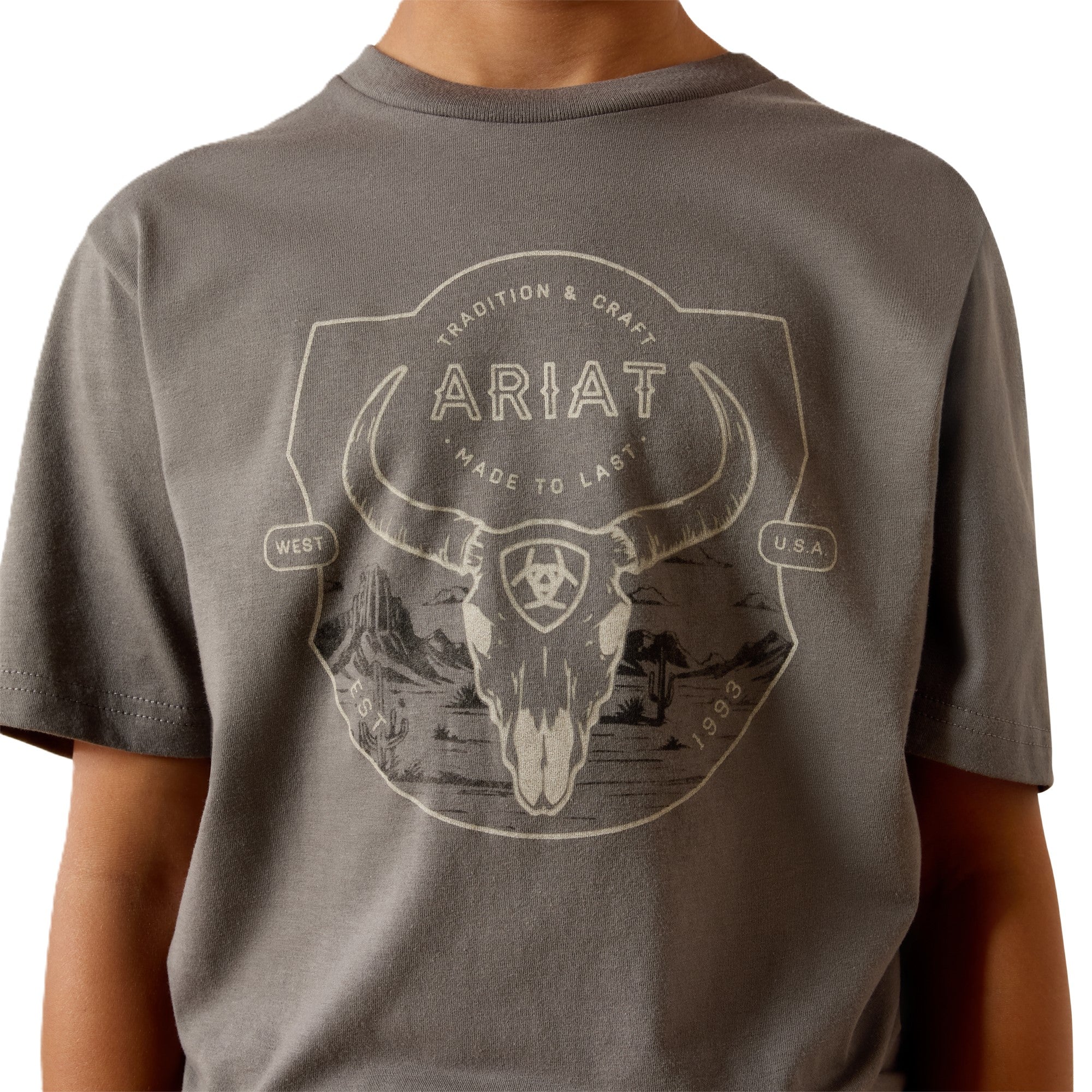 Ariat Smoked Pearl Desert Badge Tradition Youth T-Shirt 10073455