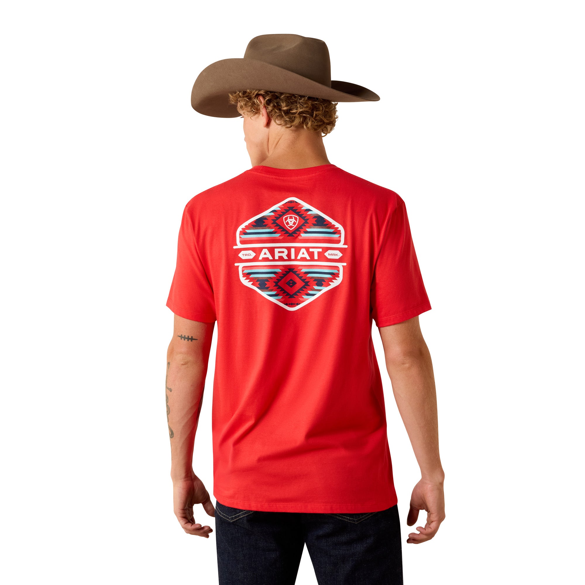 Ariat Mars Rd Chinelos Hex Men's Classic Fit Short Sleeve T-Shirt 10054352
