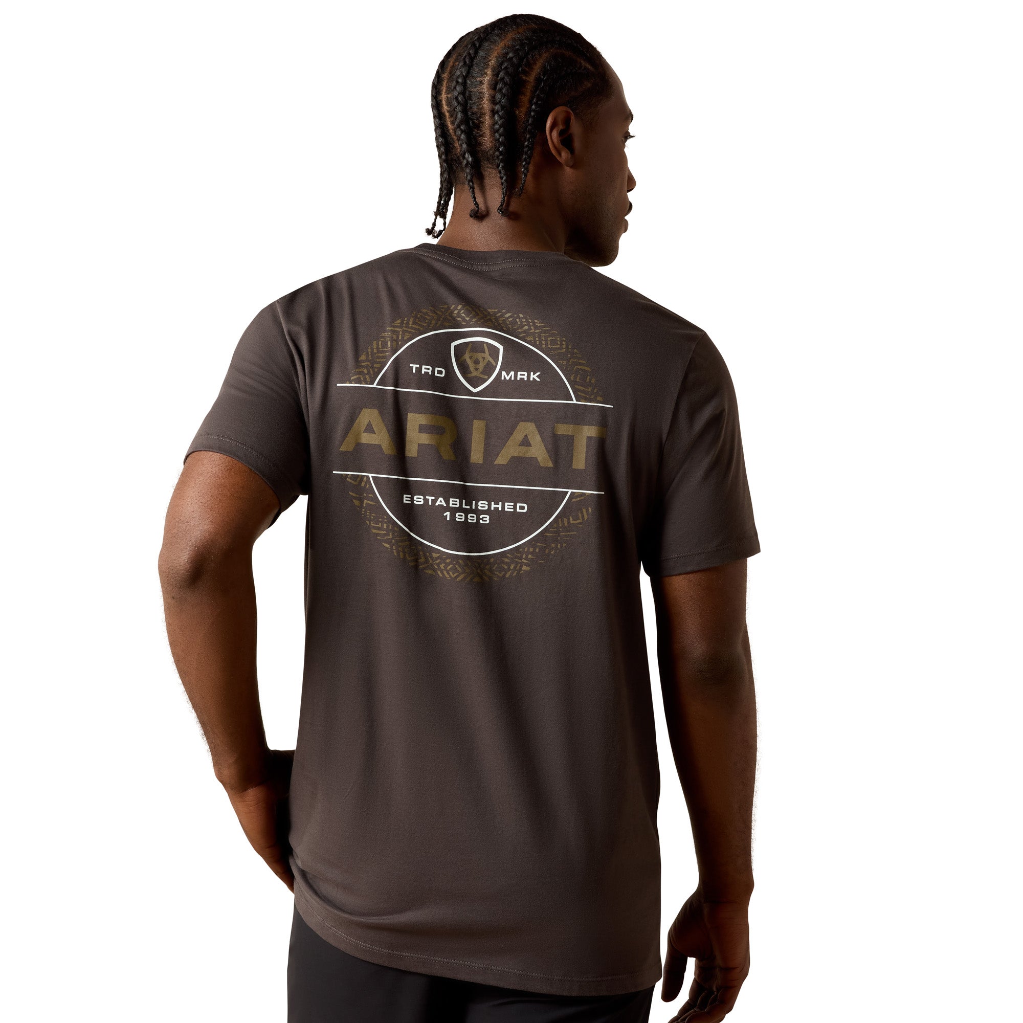 Ariat Vintage Black Southwest Wooden Reticle Men's Classic Fit Graphic T-Shirt 10070343