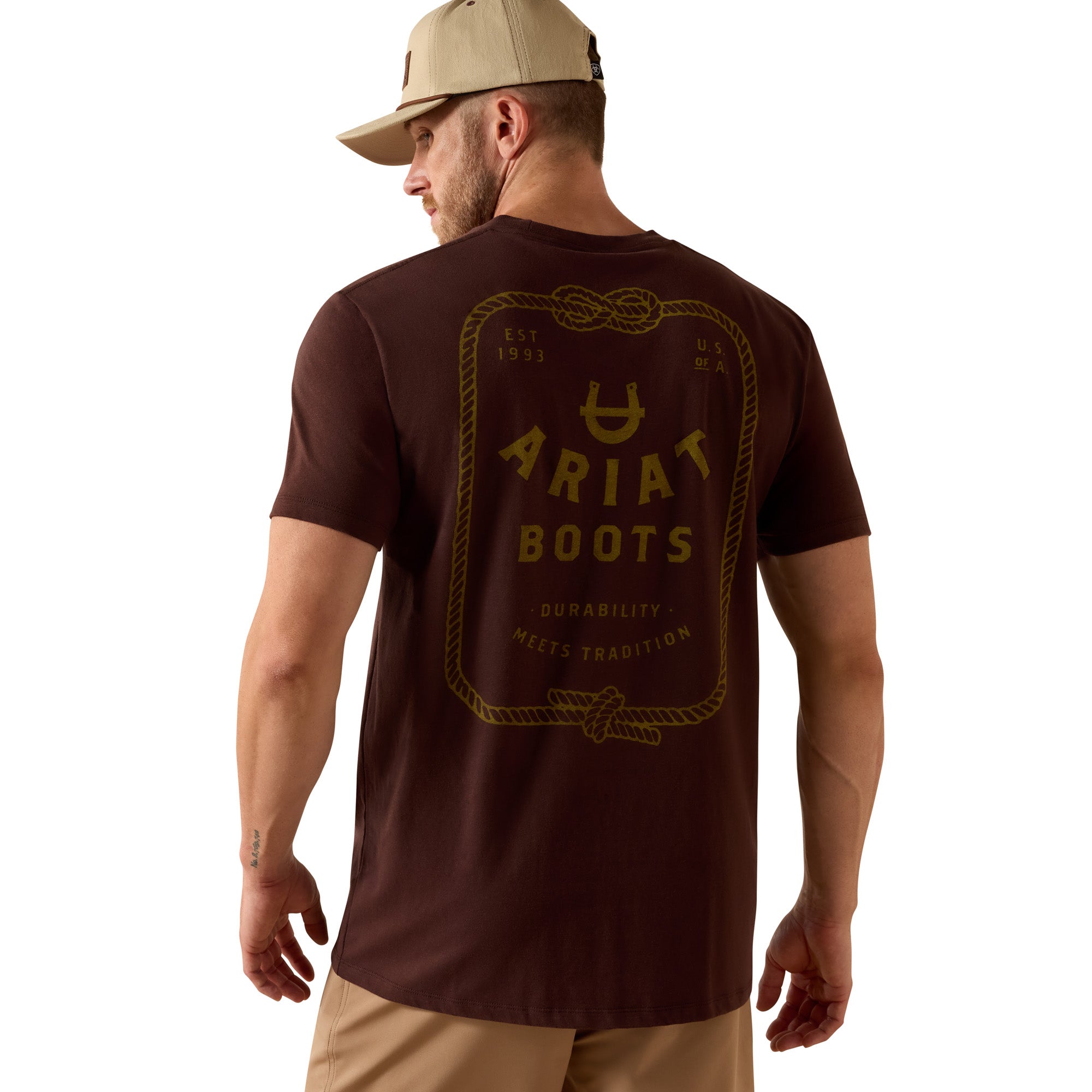 Ariat Puce Western Ropes Classic Fit Men's T-Shirt 10071156