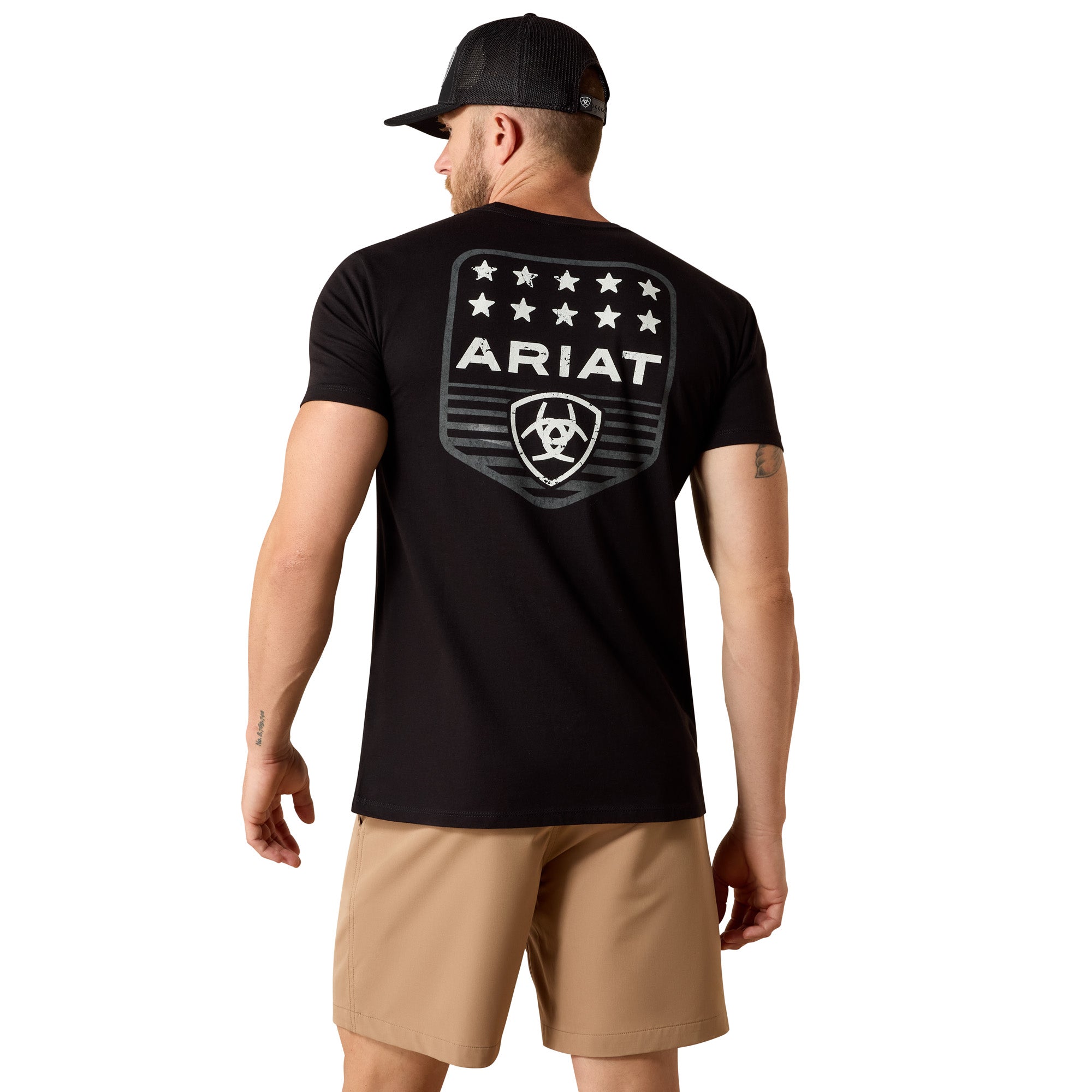 Ariat Black Men's Stripe Patriotic Badge T-Shirt 10073966