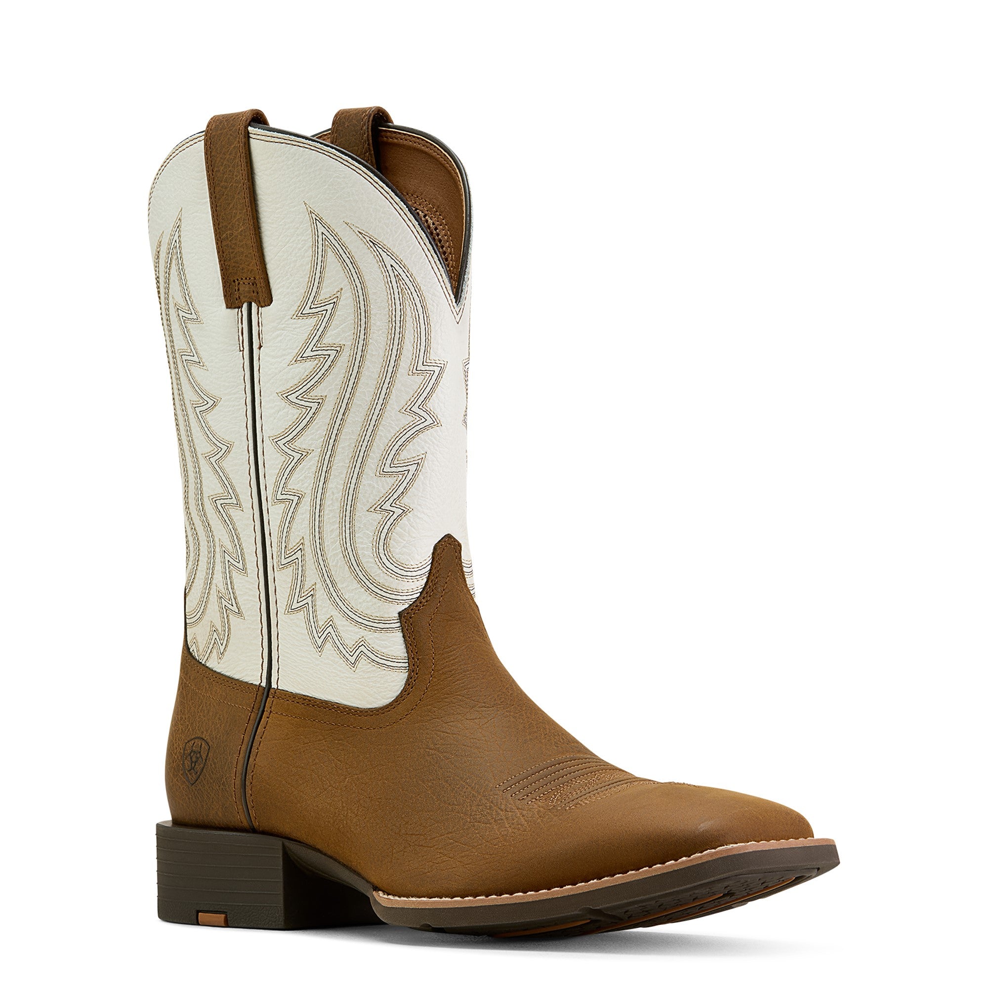 Ariat Mustang Brown/Smokey Cream Sport Big Country Wide Square Toe Men's Cowboy Boots 10074165