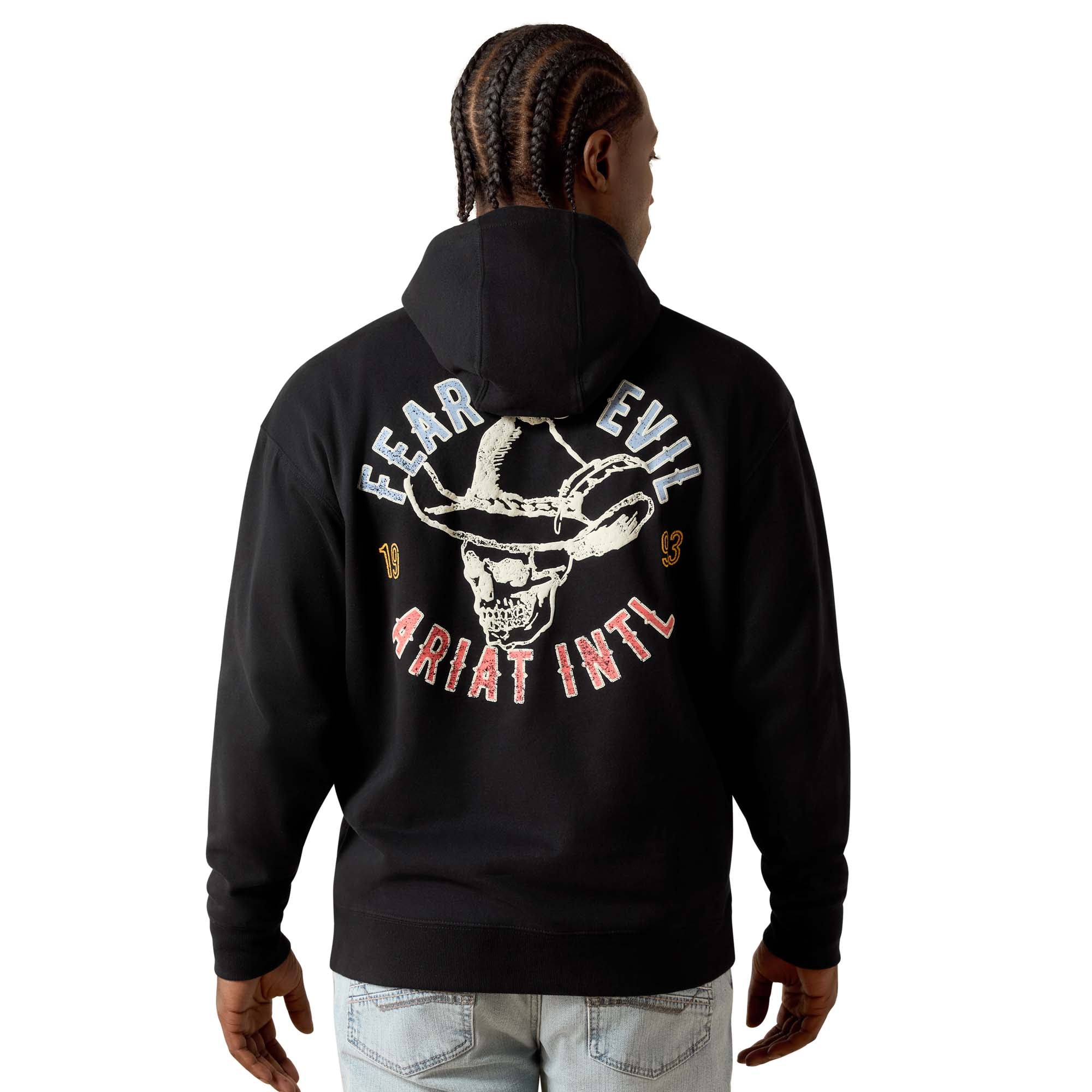 Ariat Black Stitched Skull Men's Hoodie 10074913