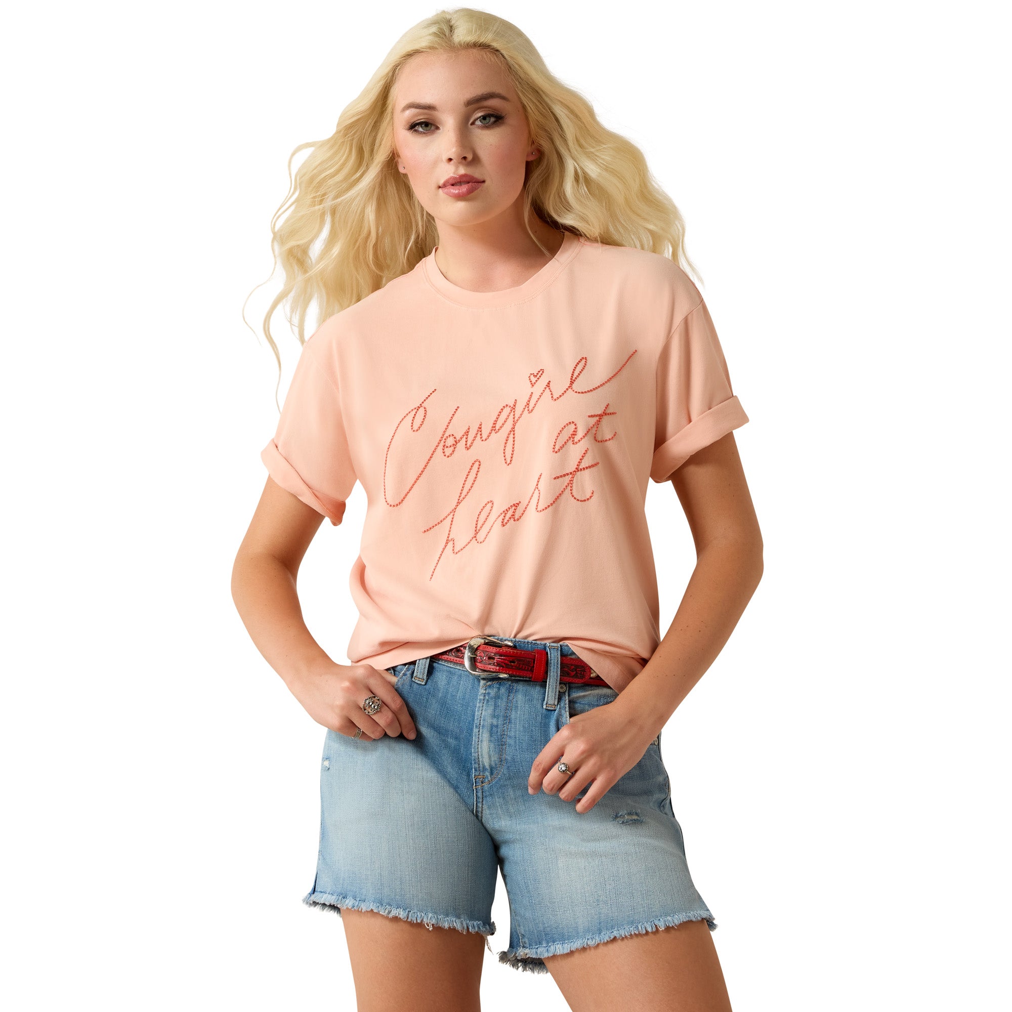 Ariat Tropical Peach Cowgirl At Heart Short Sleeve T-Shirt 10071111