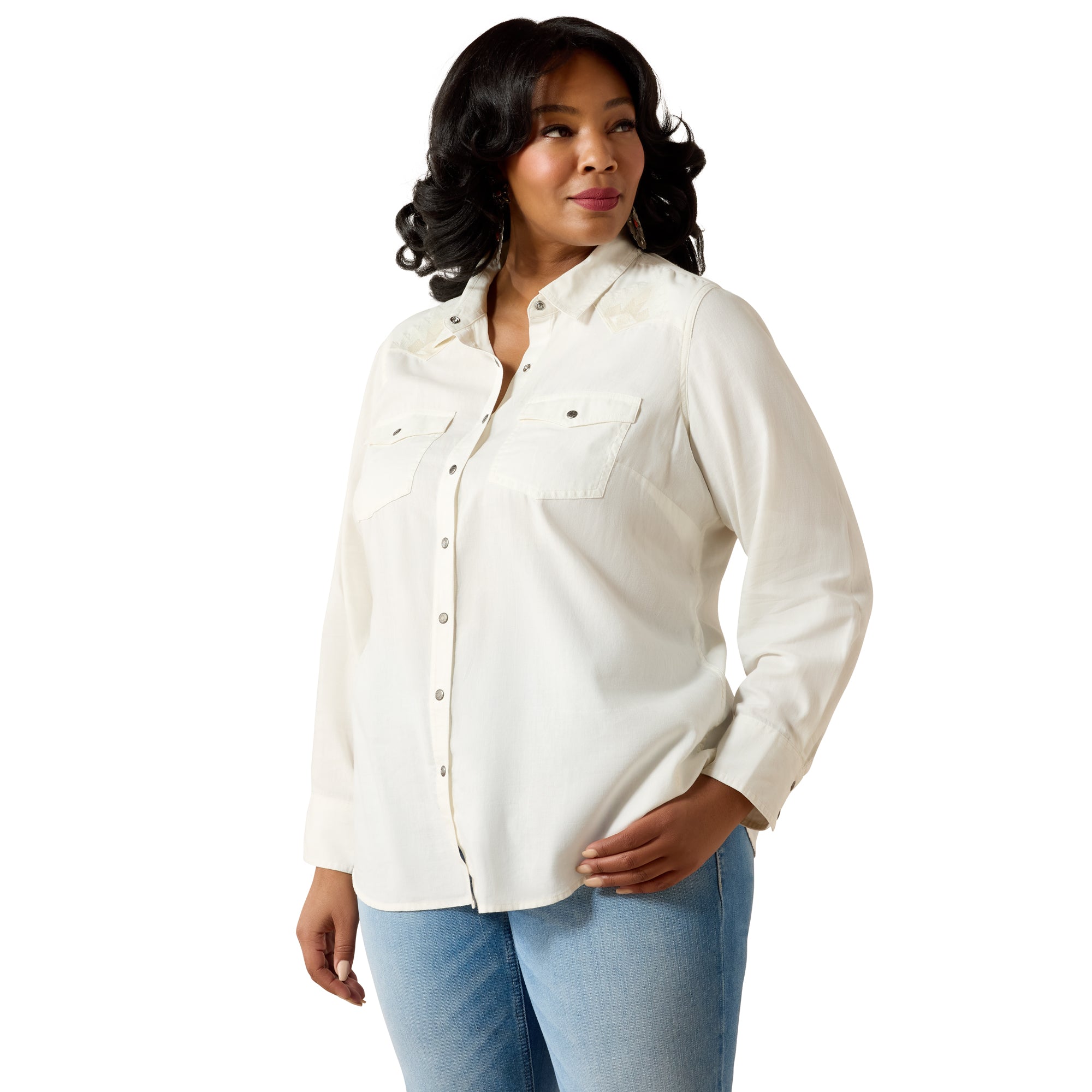 Ariat Cloud Dancer Bianca Women's Collared Western Snap Shirt 10071697