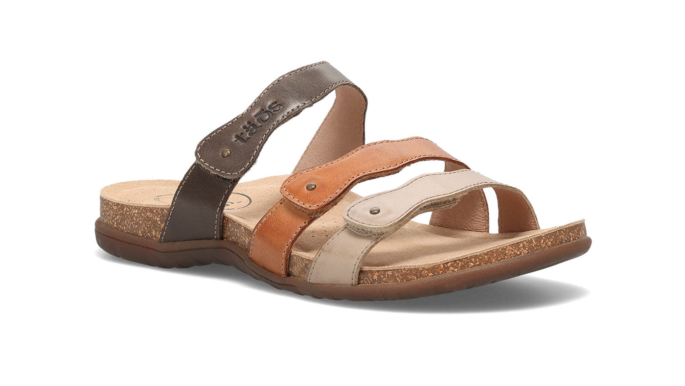 Taos Brown Multi Scribble Women's Sandals SCR-14300
