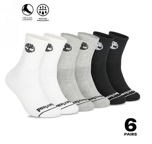 Timberland Black Multi Millboro Quarter Height Socks SM2900
