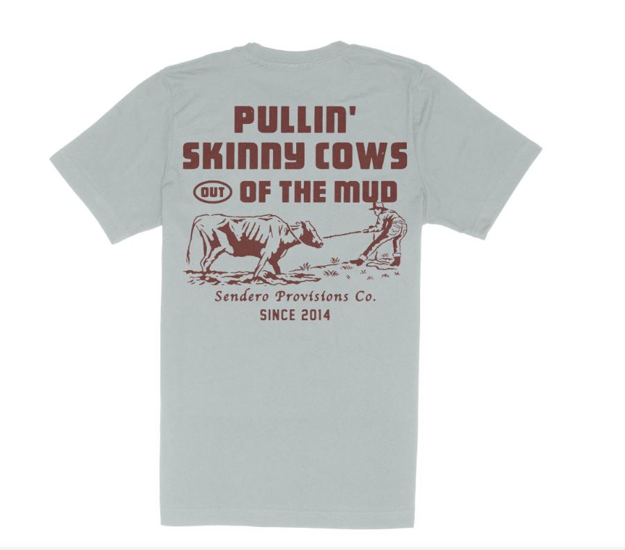 Sendero Light Blue Skinny Cows T-Shirt SPCS125S32A3X