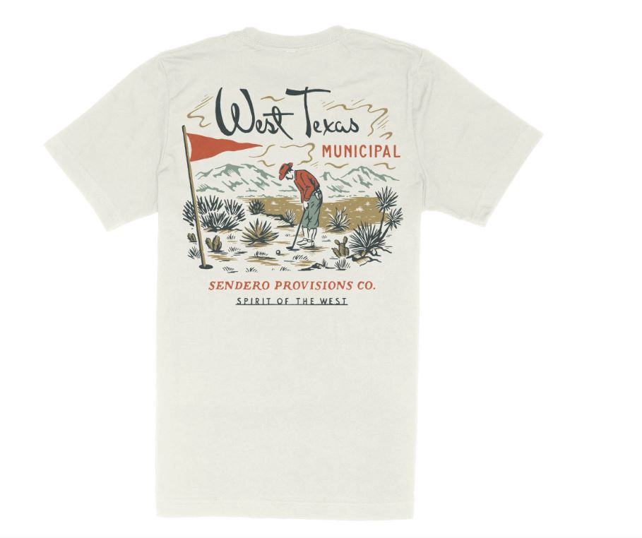 Sendero White West Texas Municpal T-Shirt SPCS125S34A