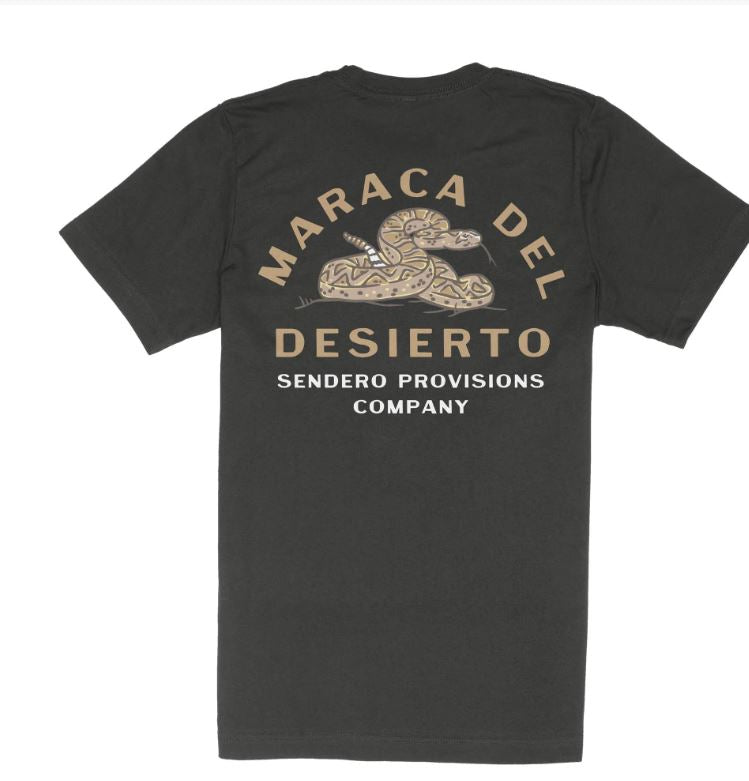 Sendero Vintage Black Rattlesnake T-Shirt SPCS125S38A