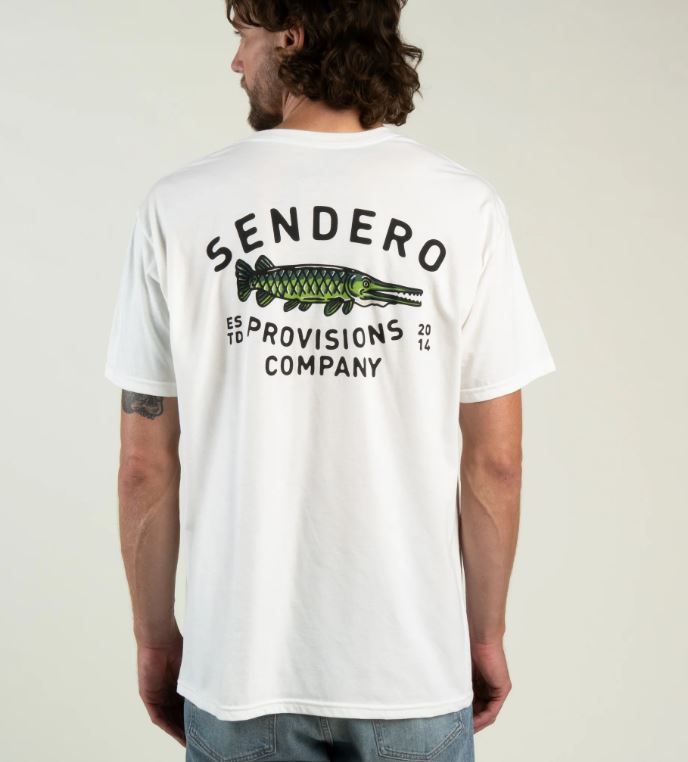 Sendero Vintage White GAR Men's Tee Shirt SPCS126F19