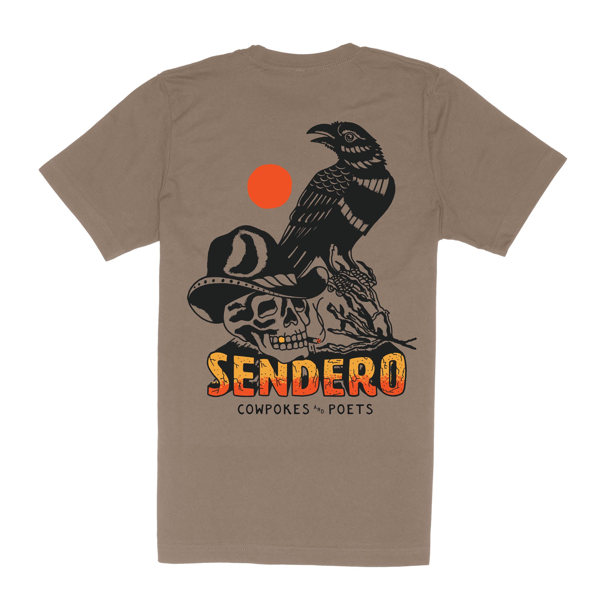Sendero Brown Cowpokes & Poets T-Shirt SPCS126S20C