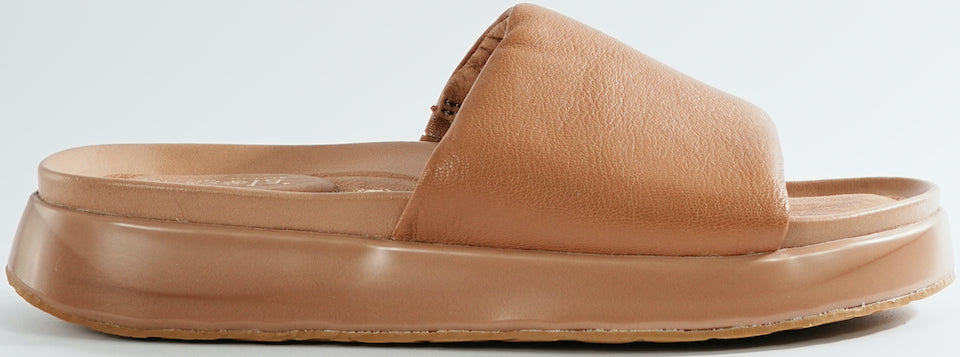 Bussola Brown Salina Suzan Comfort Foam Women's Slide Sandals