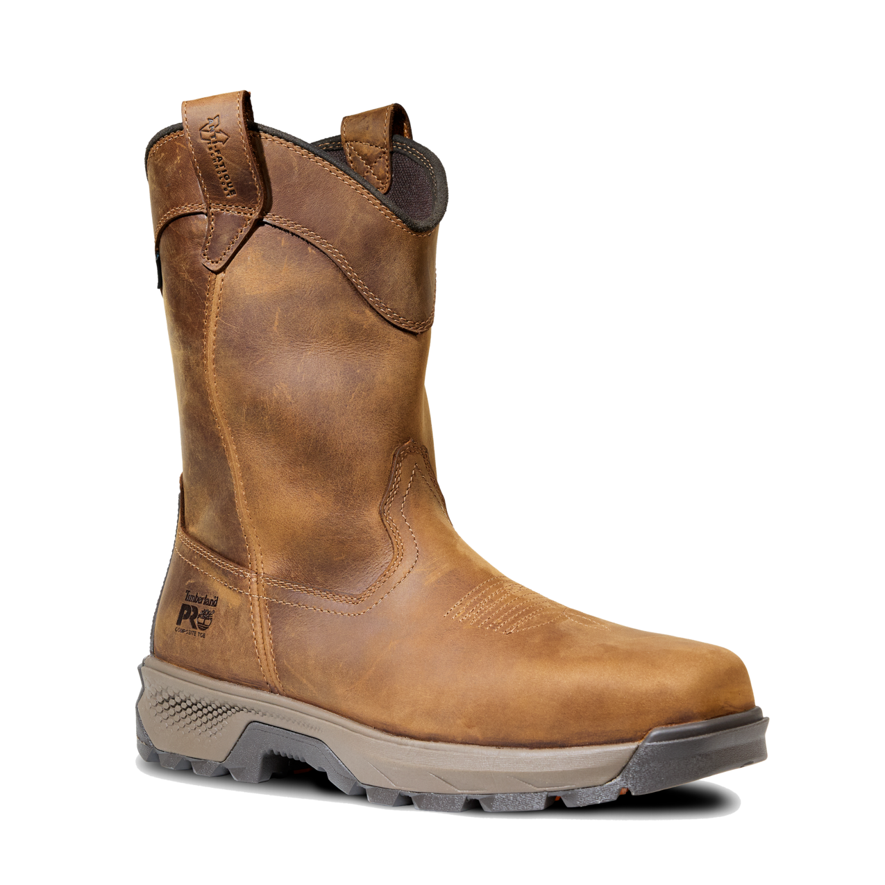 Timberland Medium Brown Full Grain Titan EV Men's Pull On Composite Toe Waterproof Workboots TB0A44DG EM4