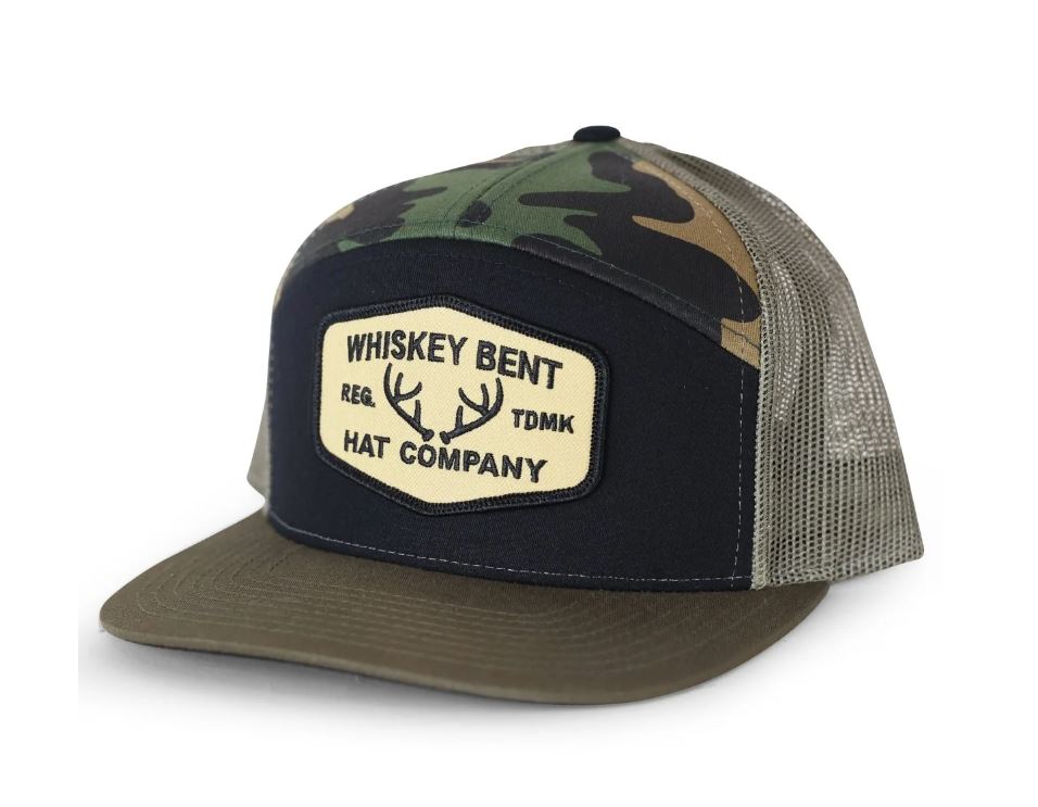 Whiskey Bent Camo The Rut 7 -Panel Hat THE RUT 7-PANEL