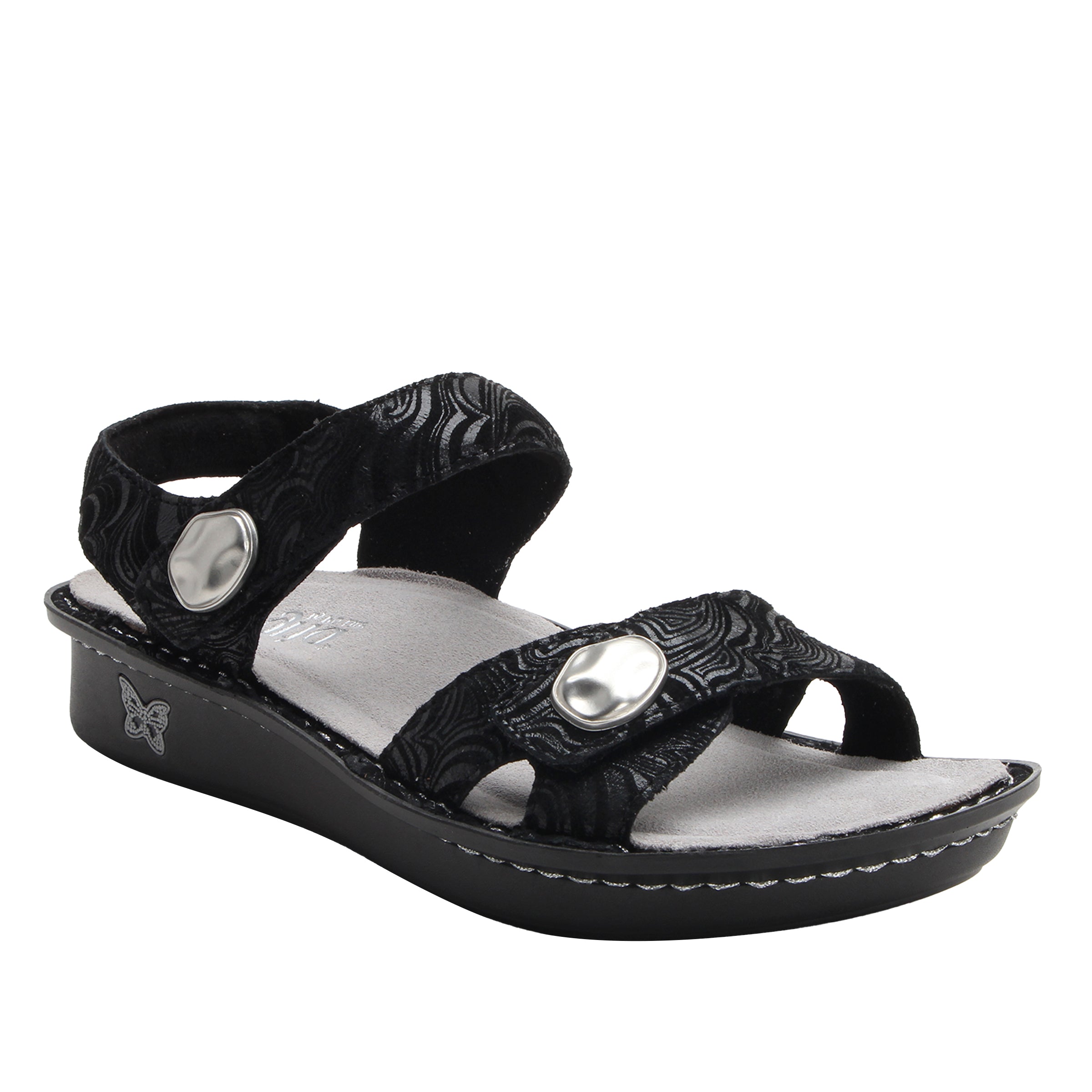 Alegria Vienna Swirling Black Women's Sandals VIE-6619