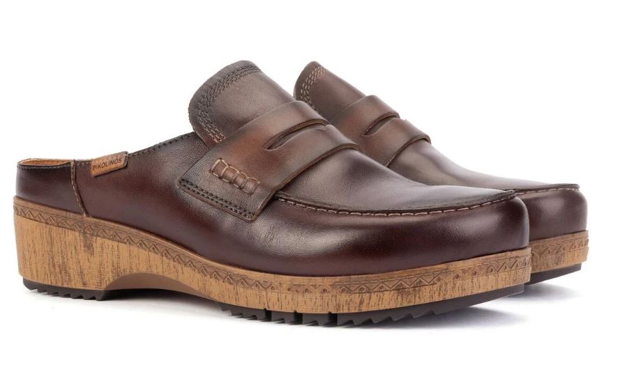 Pikolinos Caoba GRANADA Women's Leather Clogs WOW-3960C1