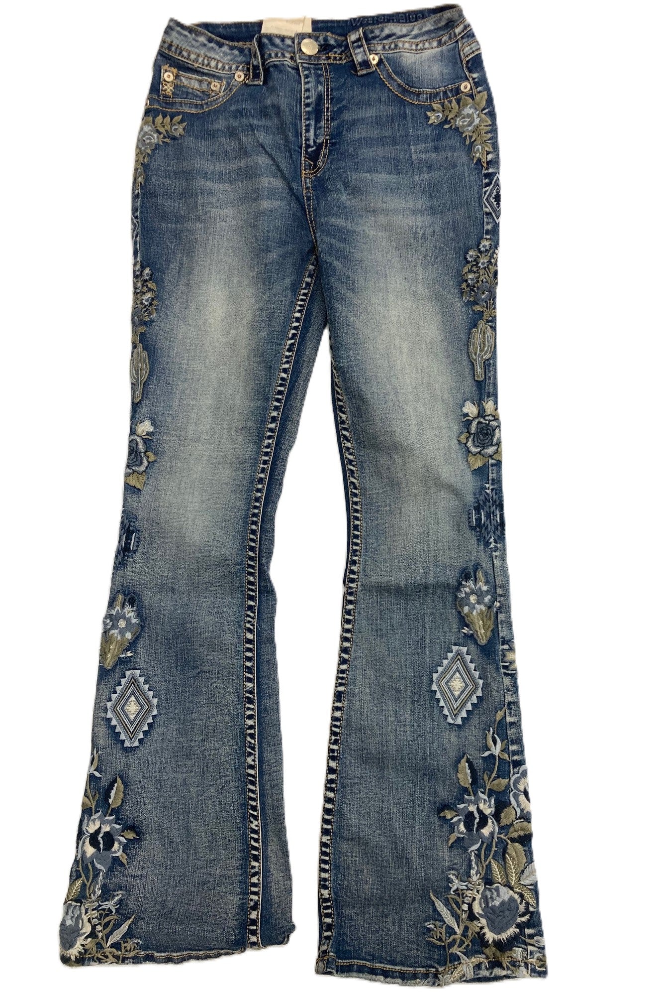 Western Blue Boot Cut Women's Jeans (Inseam 33) W222-PB
