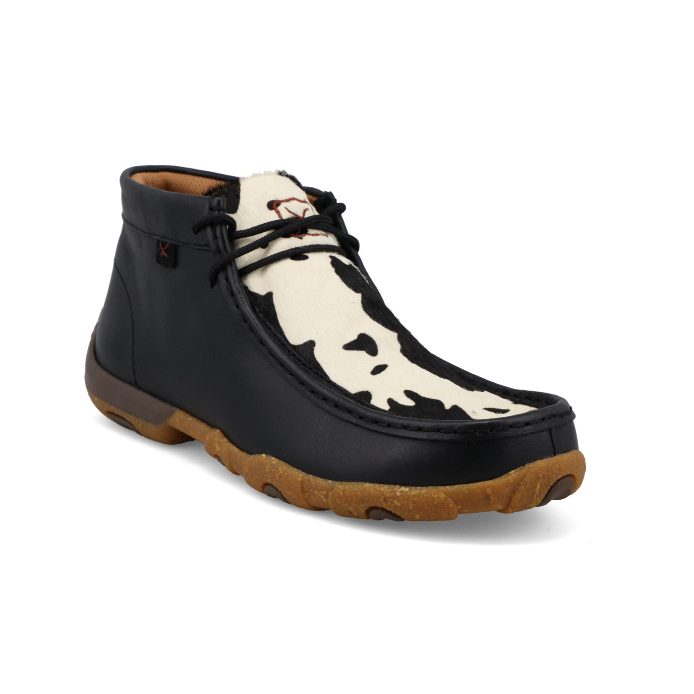 Twisted X Black/White Cowhide /Black Women's Chukka Driving Moc WDM0164