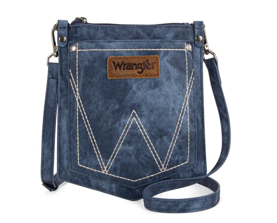 Wrangler Jean 'W' Stitch Water Repellent Denim Pocket Crossbody WG219-183 JN