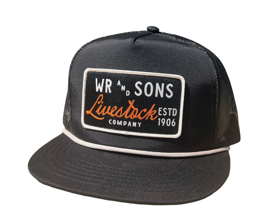Whiskey Bent Black WR and Sons Snapback Cap WR AND SONS
