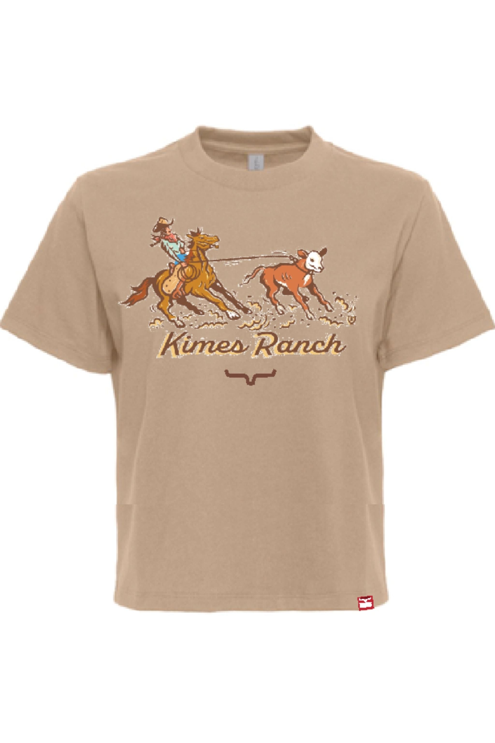 Kimes Ranch Tan 'Lucky B Roper' Women's Crop T-Shirt WSH0000117BE002