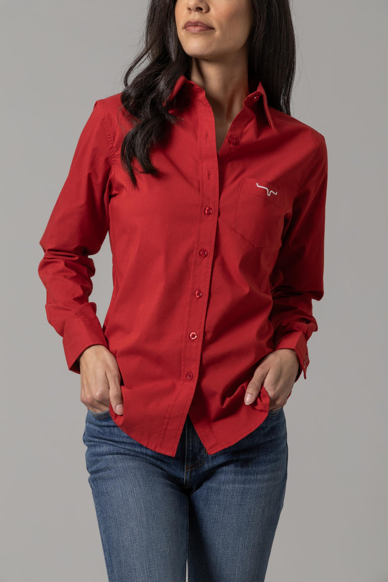 Kimes Ranch Women's KR Team Shirt Large / Red Kimes Ranch Women's KR Team Shirt Large / Red