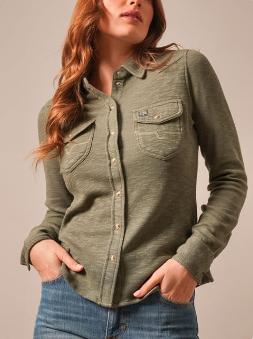 Kimes Ranch Olive Rora Knit Women's Western Shirt WTO0000096GN011